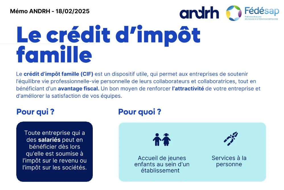 Crédit d’Impôt Famille (CIFAM) : un levier sous-exploité pour les structures !