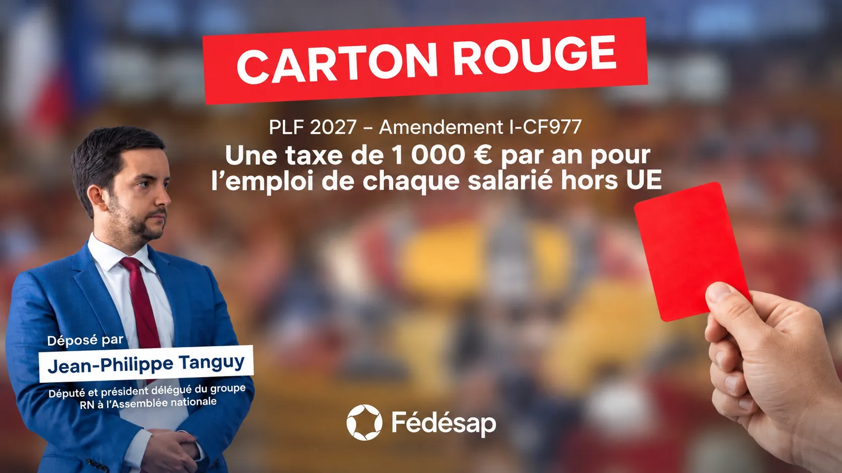 Carton rouge : une taxe de 1 000 € sur les salariés étrangers régularisés