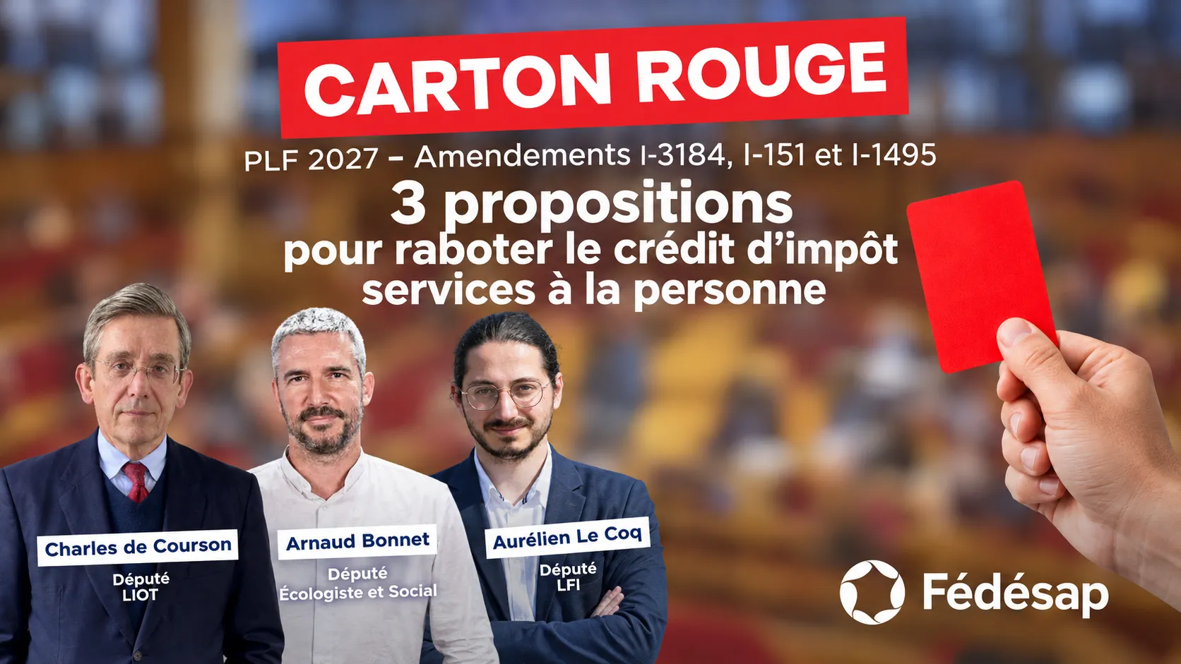 Carton rouge : les amendements en série pour raboter le crédit d&rsquo;impôt (CISAP)