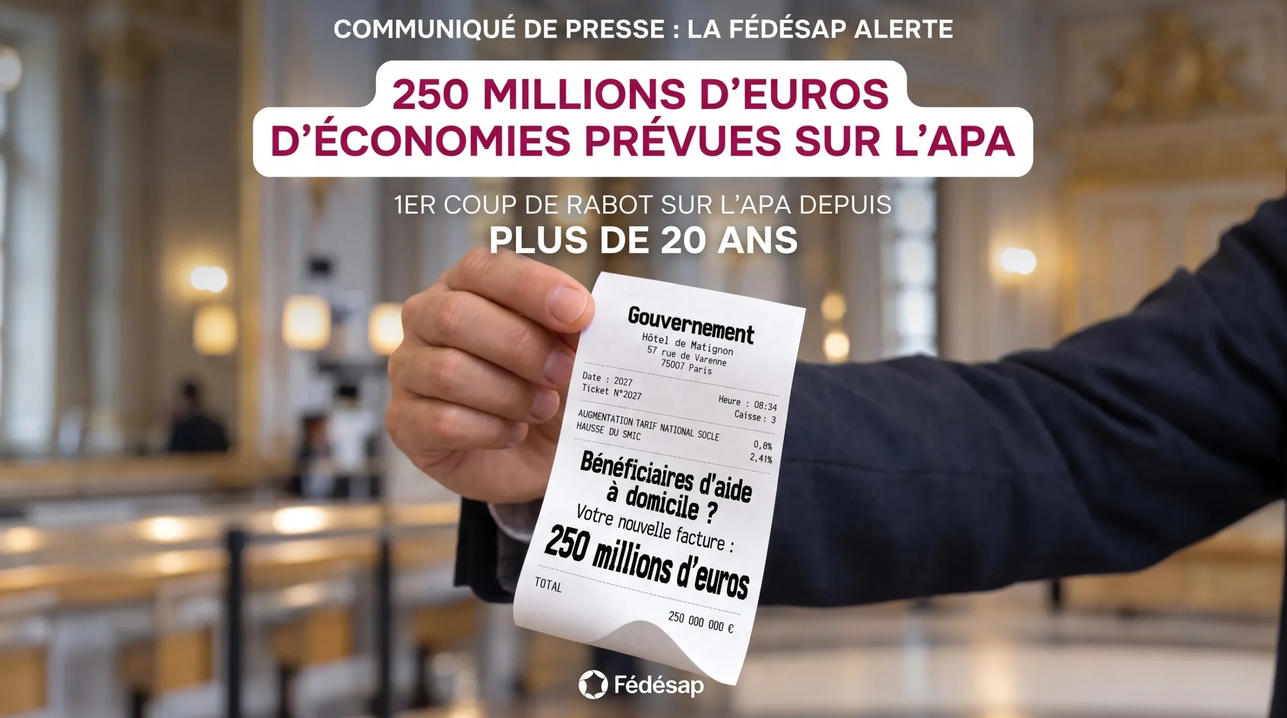 Autonomie : le Gouvernement fait payer 250 millions d’euros aux personnes âgées aidées à domicile