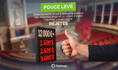 Pouce levé : l’Assemblée nationale rejette l'abaissement du plafond du crédit d’impôt (CISAP)